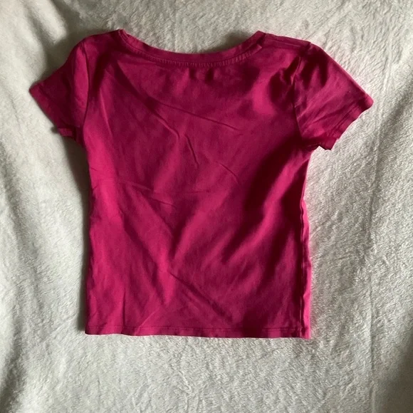 Girls Kate Spade Pink Where Next? Tee Shirt Sz 6 - Picture 2 of 4